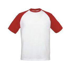 B&C BC231 - Children's Raglan Sleeve T-Shirt White/Red