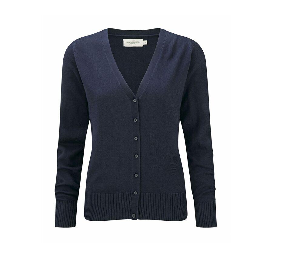 Russell Collection JZ715 - Ladies' V-Neck Knitted Cardigan