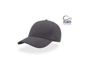 Atlantis AT053 - 6 panel mid visor cap Dark Grey