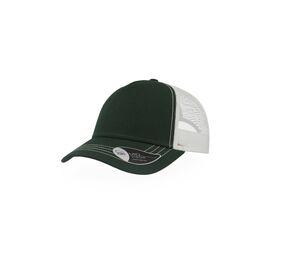 ATLANTIS AT180 - Casquette Rapper en coton canvas Bottle Green/ White