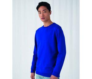 B&C BCU01W - Round neck sweatshirt Hawaiian Blue