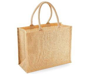 WESTFORD MILL WM437 - Sac shopping en toile de jute scintillant Natural / Gold