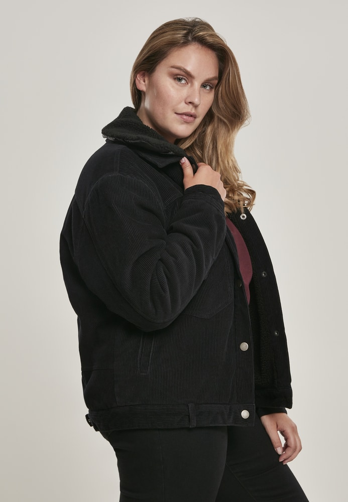 Urban Classics TB3051C - Ladies Oversized Corduroy Sherpa Jacket