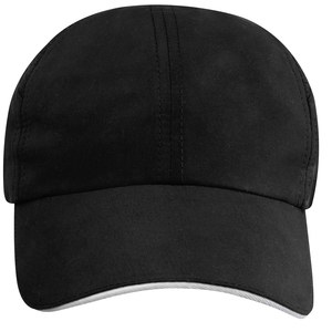 Elevate NXT 37517 - Morion 6 panel GRS recycled cool fit sandwich cap Solid Black