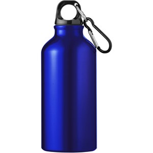 PF Concept 100738 - Oregon 400 ml RCS certified recycled aluminium water bottle with carabiner Pool Blue