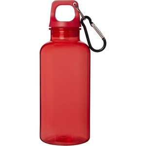 PF Concept 100778 - Oregon 400 ml RCS certified recycled plastic water bottle with carabiner Red