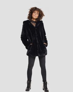 Urban Classics TB2375C - Ladies Hooded Teddy Coat