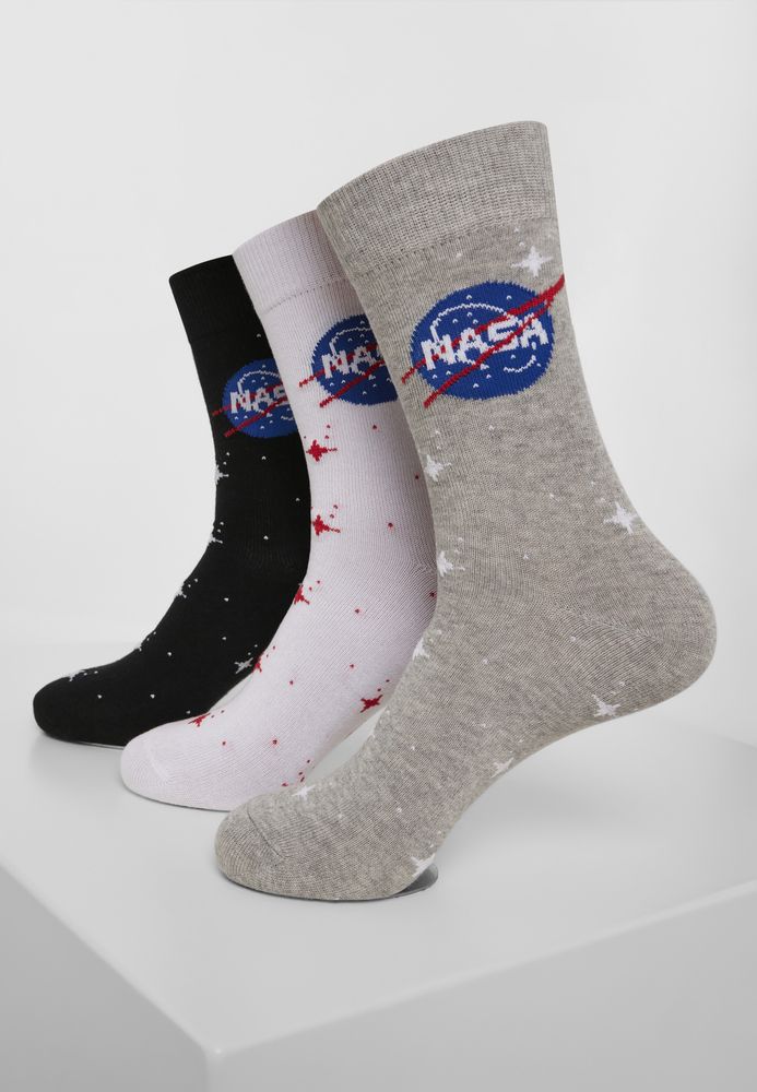 Mister Tee MT1206C - NASA Insignia Socks 3-Pack | Flex Caps